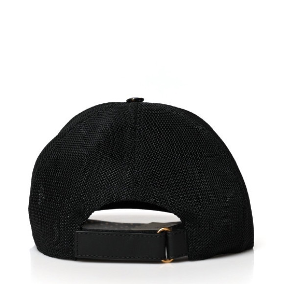 GUCCI X SEGA unisex Calfskin leather “GUCCY” Stars Baseball Hat Cap Black Gold - Picture 3 of 11
